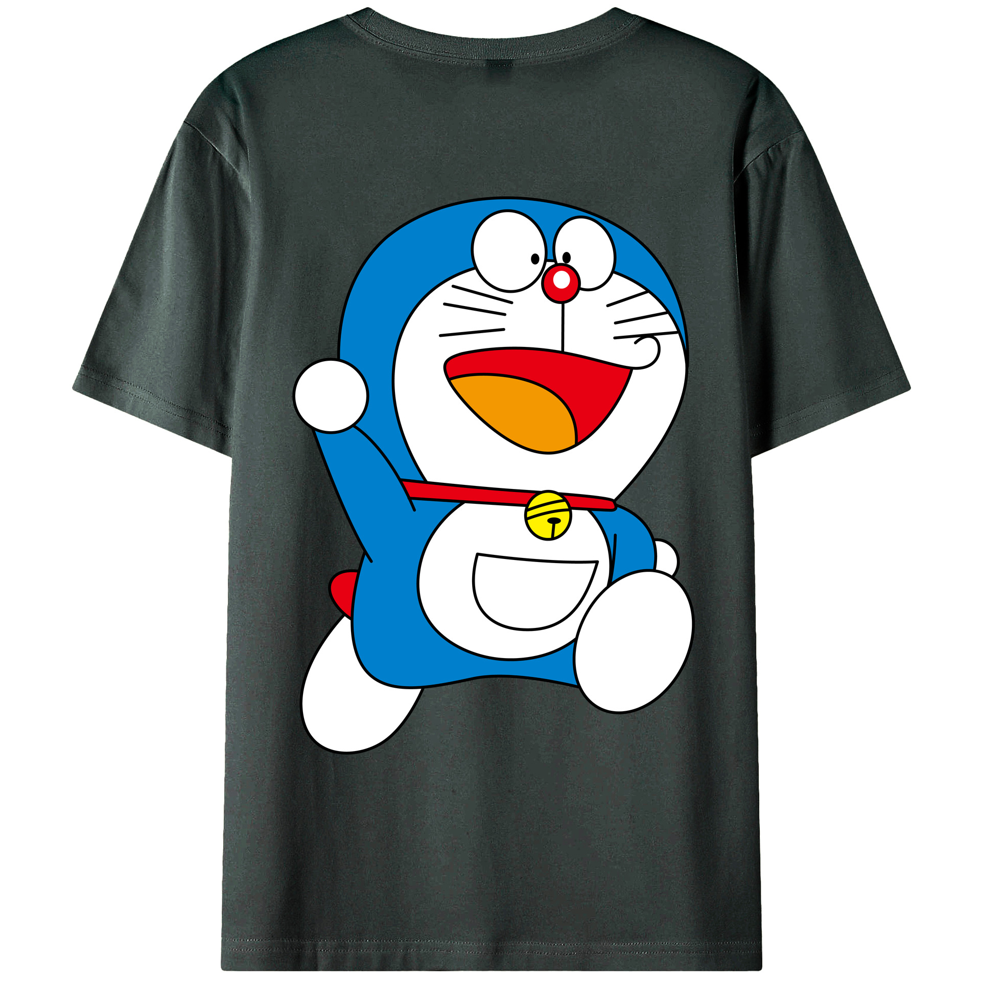 （画像用） ドラえもん Doraemon 綿100％ メンズ半袖Tシャツ（バックプリント） 通気性